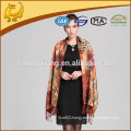 New Digital Leopard Double-Side Flower Silk Pashmina Wrap Rose Printed Shawl